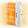 ZOKOP Oil Filled Radiator Heater, 600W Portable Electric Space Heater with Adjustable Thermostat, Overheat and Tip-Over Protection