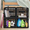 6 Pack Versatile Plastic Bin, Letter or Legal-Sized File Storage, Black