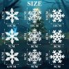 5 Sheets 135 Pcs Christmas White Snowflakes Window Clings 3 Designs Snowflake Static Stickers Winter Snow Flakes Clings for Christmas New Year Home Of