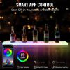 VEVOR Wall Mounted LED Lighted Liquor Bottle Display Home Bar Shelf 40" 1-Step