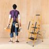 330 lbs Capacity Folding Step Ladder, Heavy-Duty Iron Construction with Safety Lock, Wide Platform & Non-Slip Rubber Feet