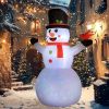 Outsunny 12FT Giant Inflatable Snowman, Christmas Blow Up Snowman with Rotating Colorful LED Light for Indoor, Outdoor, Yard