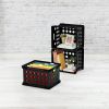 6 Pack Versatile Plastic Bin, Letter or Legal-Sized File Storage, Black