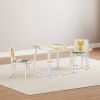 Qaba 3-Piece Kids Toddler Table and Chair Set Furniture for Boys and Girls Aged 3-8, Bedroom, Nursery, Playroom, Green