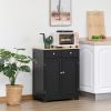 HOMCOM 2-Door Sideboard Buffet Cabinet, Kitchen Cabinet, Coffee Bar Cabinet with Adjustable Shelf & 2 Drawers for Dining Room, Hallway, Black