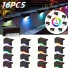 Led Solar Deck Lights 32 Pack Waterproof and Wide Use for Outdoor Stairs Step Fence Railing Yard and Patio Auto On/Off Easy Installation(Warm White)