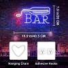 1pc Bar Neon LED Sign,USB-Powered, Multicolor Illuminated Wall Decor for Bars, Cafes, Clubs & Restaurants - Vibrant Pink & Blue Light