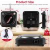 1200W Electric Infrared Single Burner Portable Heating Hot Plate Stove Countertop RV Hotplate with 7.5' Glass Cooktop Stepless Temperature Adjustments