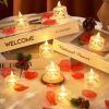 12 Pcs Flameless LED Light Candle LED Crystal Candle Light Transparent Shell Electronic Night Lamp Dating Party Holiday Home Decoration