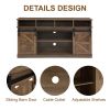 TV Stand Sliding Barn Door Modern&Farmhouse Wood Entertainment Center, Storage Cabinet Table Living Room with Adjustable Shelves for TVs Up to 65"